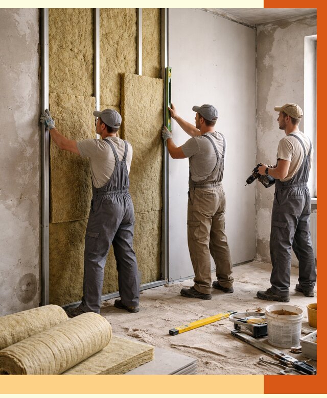 Утепление стен изнутри в Артеме от 2333 руб/м² под ключ | ТепломастерАрт