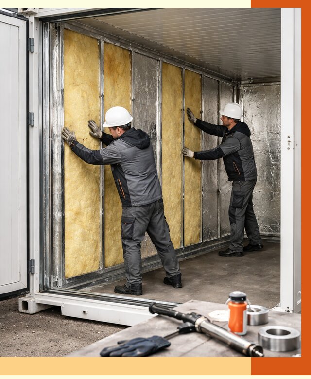 Утепление рефрижераторного контейнера в Артеме от 46652 руб./м² | ТепломастерАрт