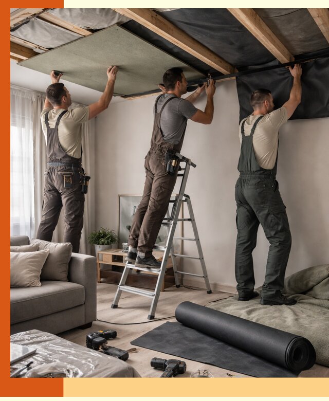 Шумоизоляция потолка в Артеме — профессиональное устранение шумов